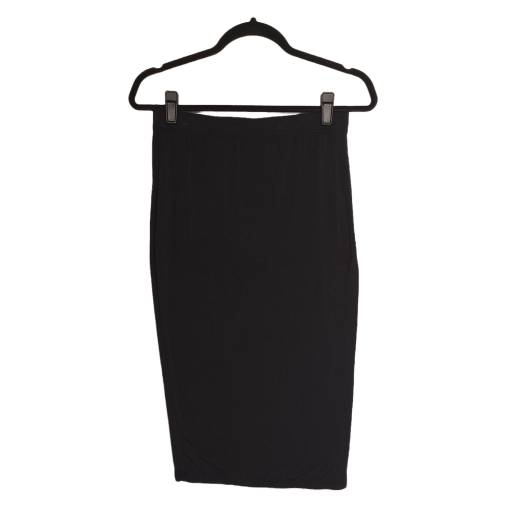 SHEIN Black Stretchy Midi Bodycon Skirt US 8/10 (Medium)